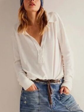 Free People We The Free Anakin Thermal Knit Top NWOT Size Small